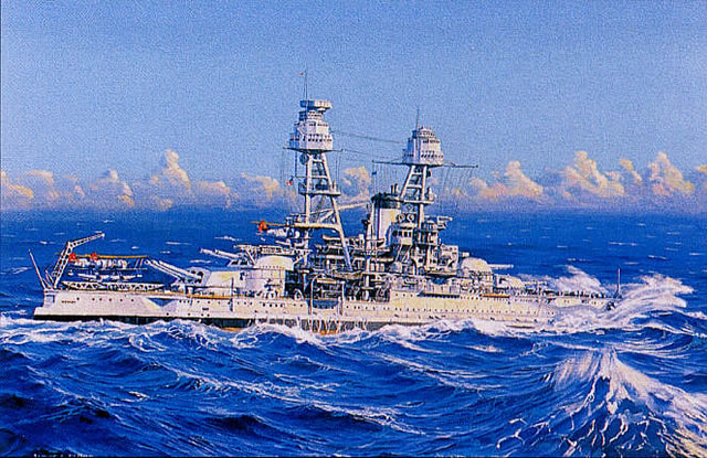 "USS Nevada" - James Flood - Naval Art